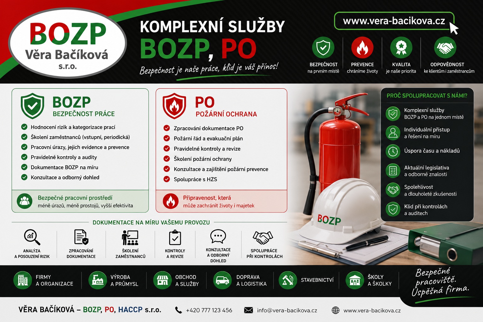 Dokumentace BOZP, PO  pro vaše provozovny.