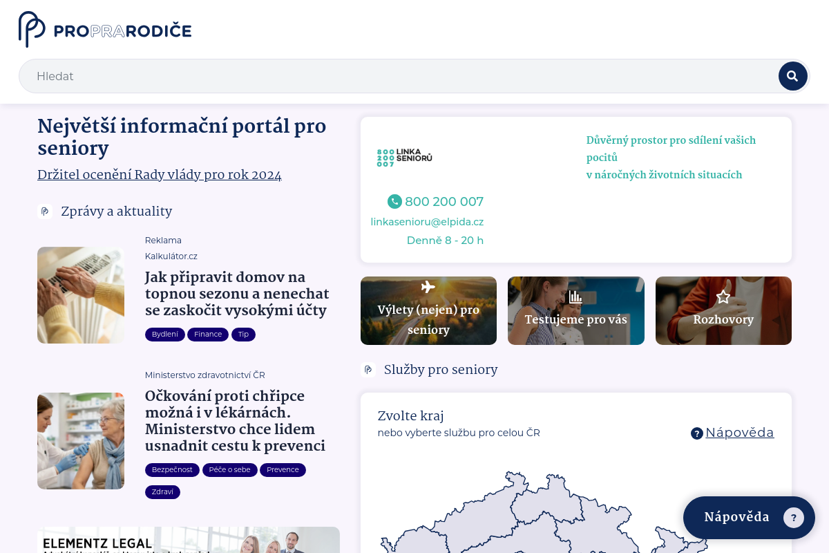 Proprarodiče.cz a Emaminy.cz