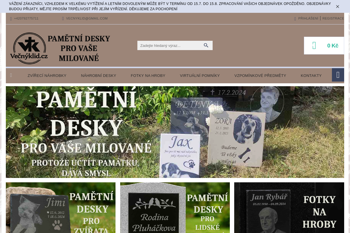 Věčnýklid.cz - Váš partner pro vzpomínky