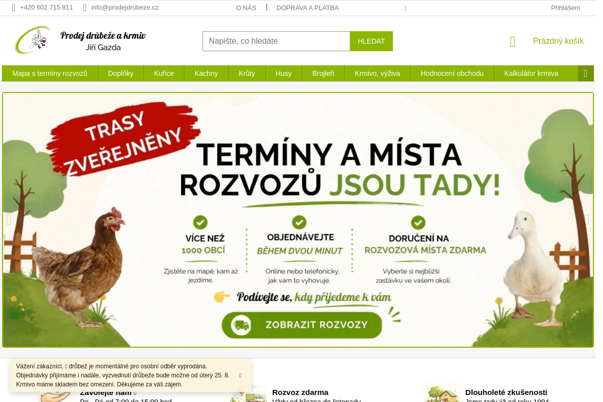 Prodej drůbeže a krmiv Jiří Gazda