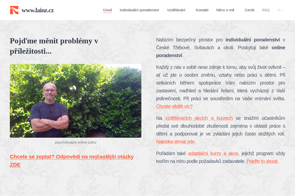 Psychoterapie Jaroslav Lainz