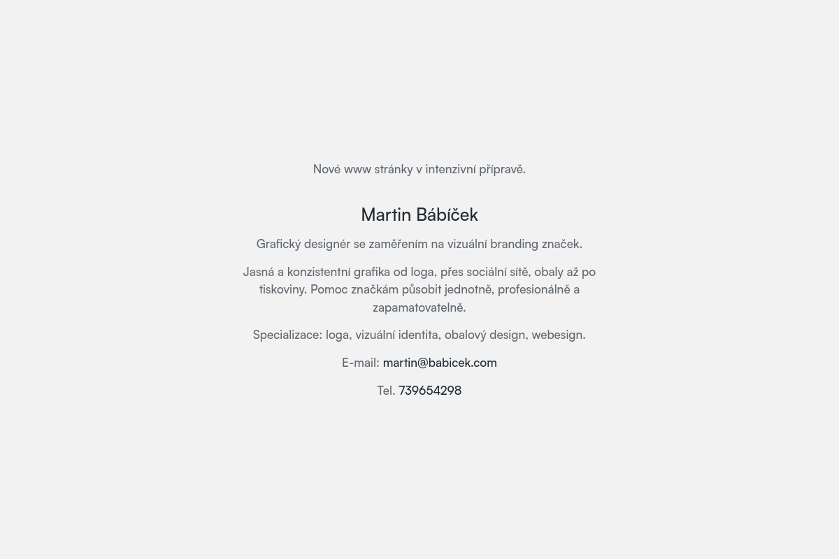Martin Bábíček – grafický designer