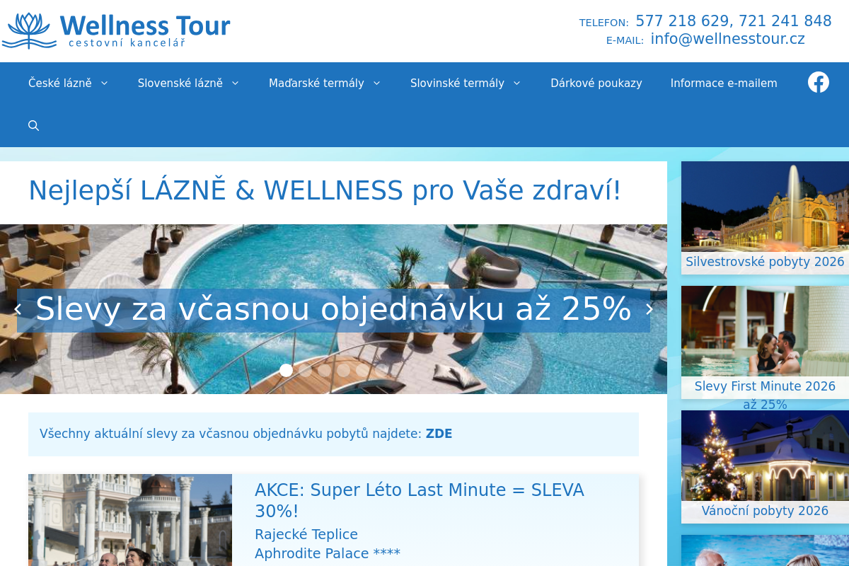 Cestovní kancelář Wellness Tour