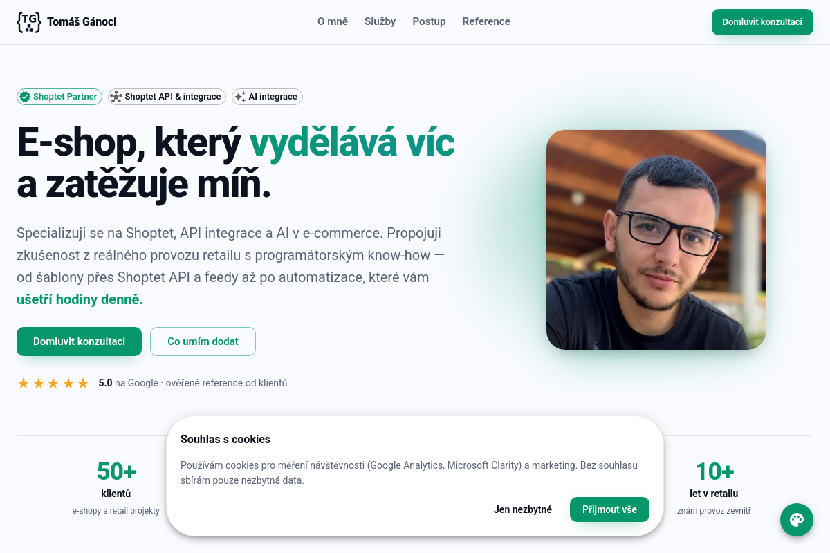 Tomáš Gánoci - Shoptet specialista & programátor