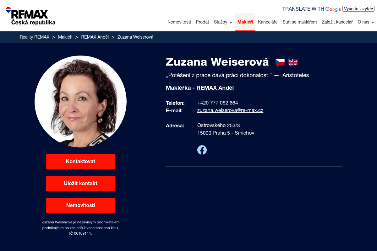 Zuzana Weiserová - realitní makléřka