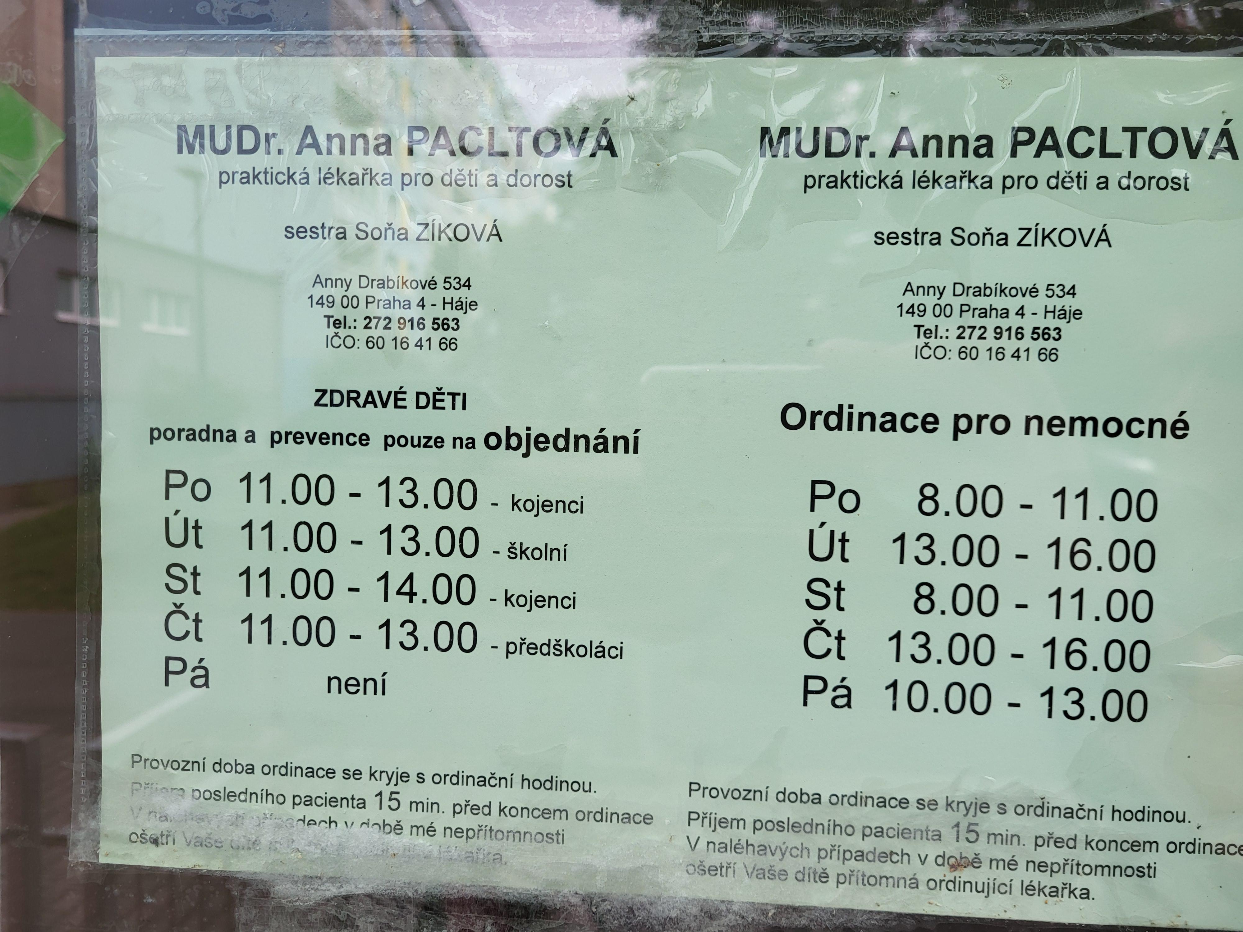 MUDR.ANNA PACLTOVÁ, ORDINACE PRO DĚTI A DOROST foto 4