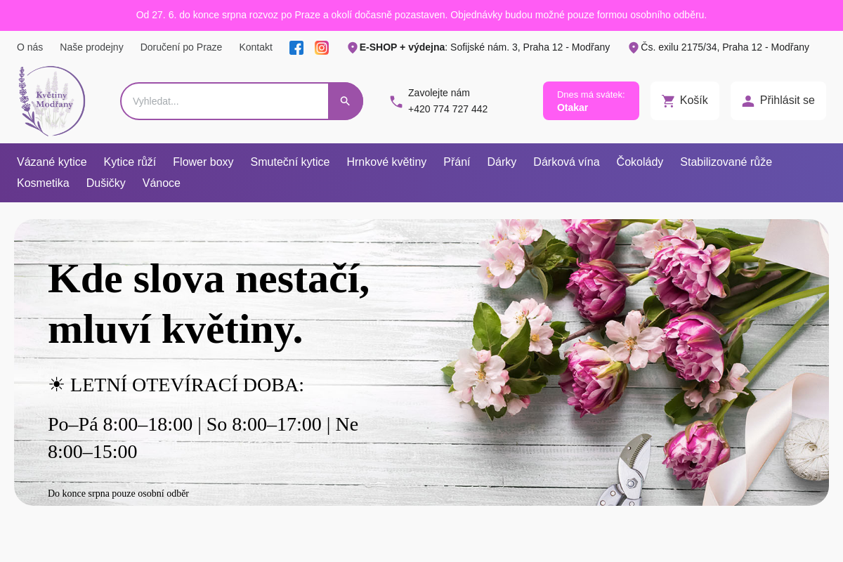 Květiny Modřany - Václav Sakař