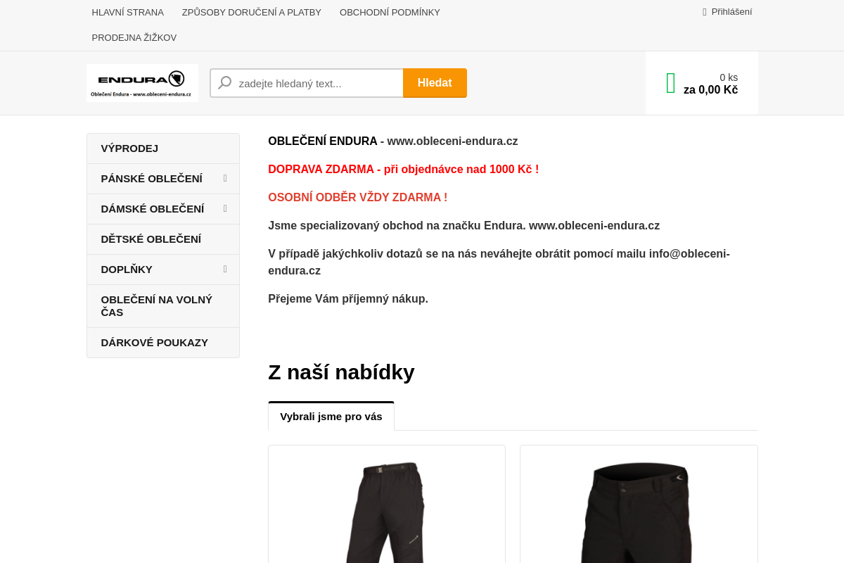 Oblečení-endura.cz