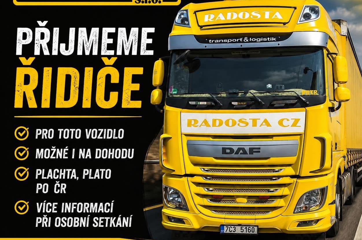 Přijmeme řidiče nákladního vozu C+E