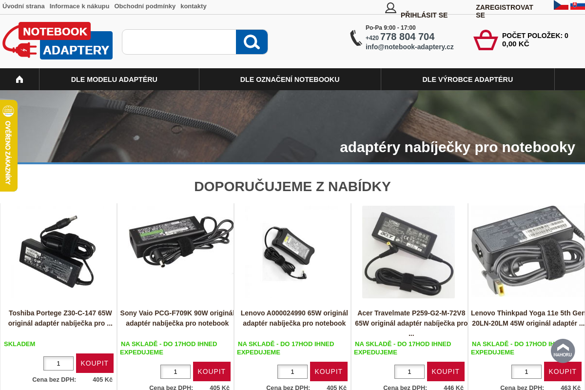 Notebook-adaptery.cz