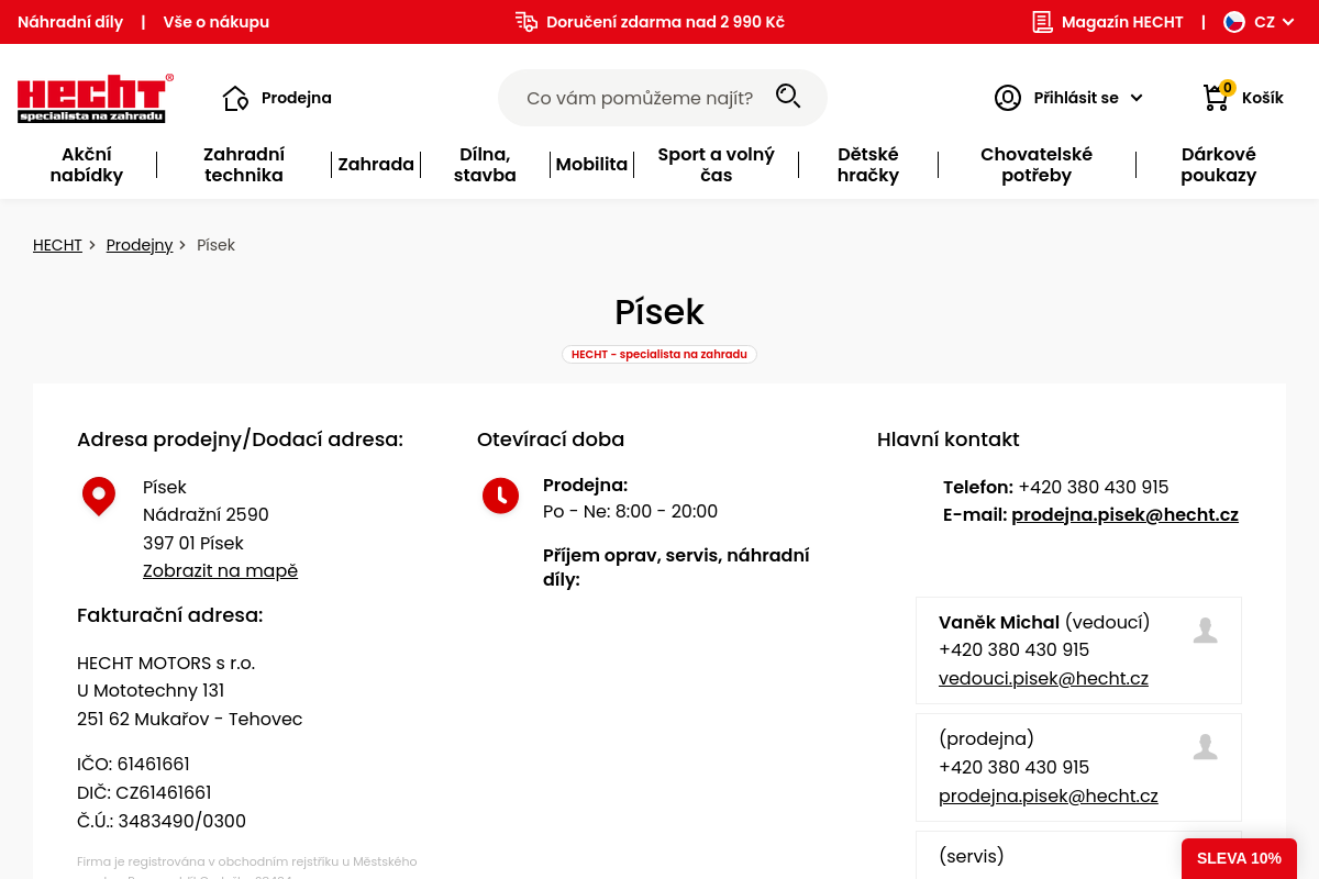 HECHT - specialista na zahradu