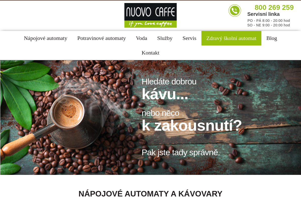 NUOVO CAFFE - nápojové automaty