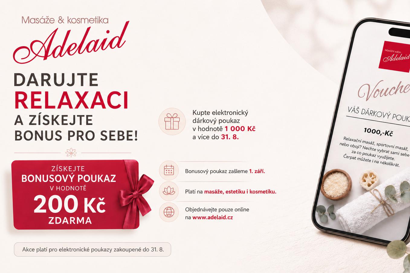 Dárek při nákupu poukazu v hodnotě 1000,-Kč a více