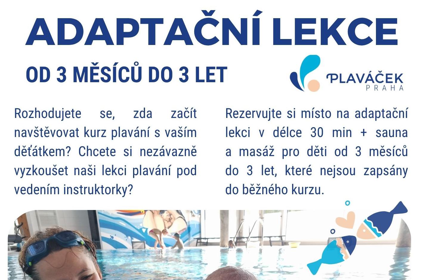Adaptační plavání pro děti od 3 měsíců do 3 let