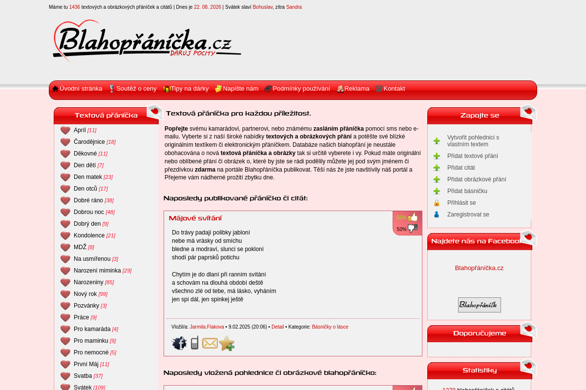 Blahopranicka.cz