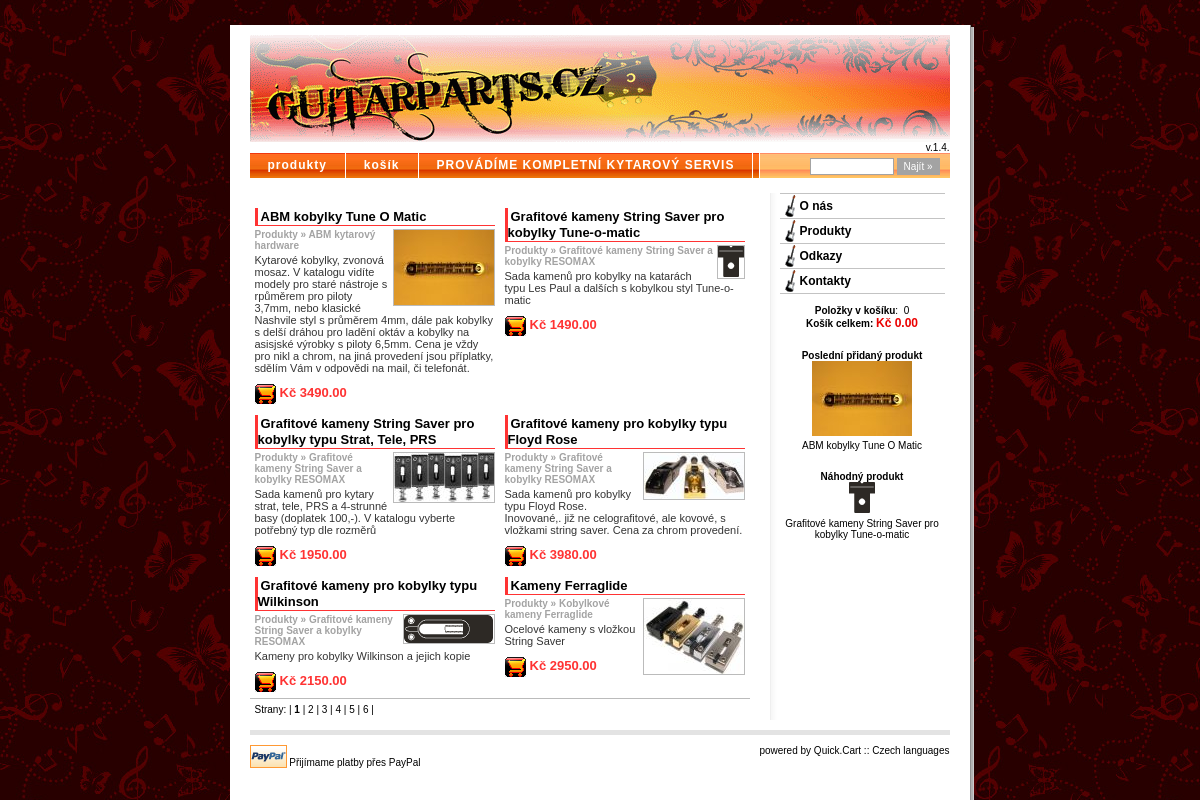 Hudební nástroje Košař - Guitarparts.cz