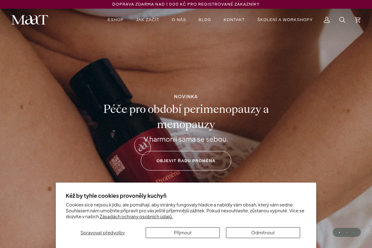 MAAT -AROMATERAPEUTICKÁ KOSMETIKA PRO KOSMETICKÉ A WELLNESS SALONY