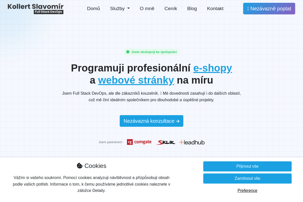 Slavomír Kollert - Tvorba e-shopů a webových stránek