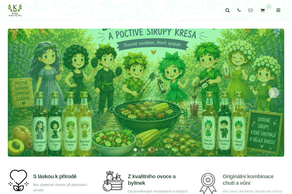 Kresa - marmelády, sirupy, omáčky