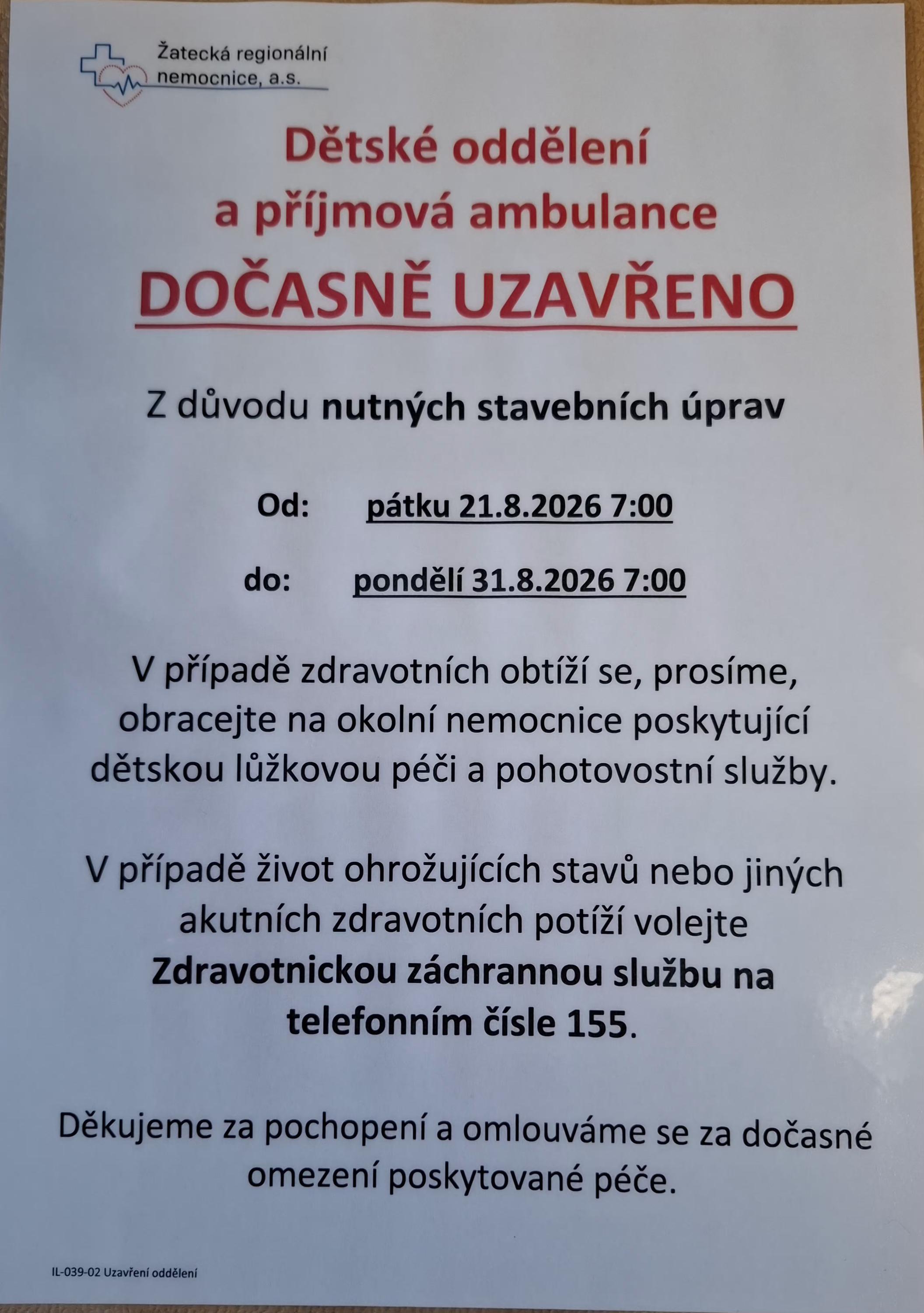 Dětské oddělení - Žatecká regionální nemocnice foto 2