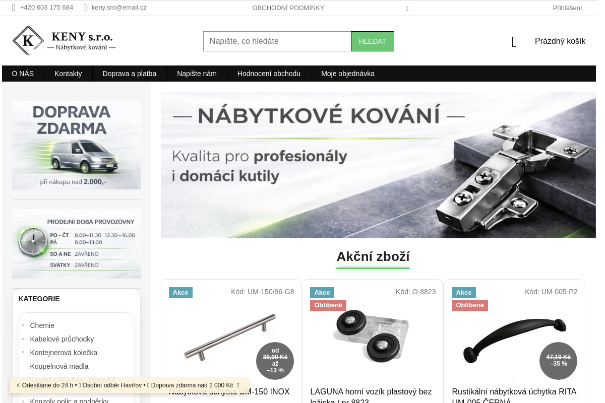 Nábytkové kování KENY