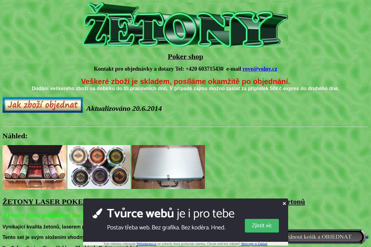 Zetony.prodejce.cz