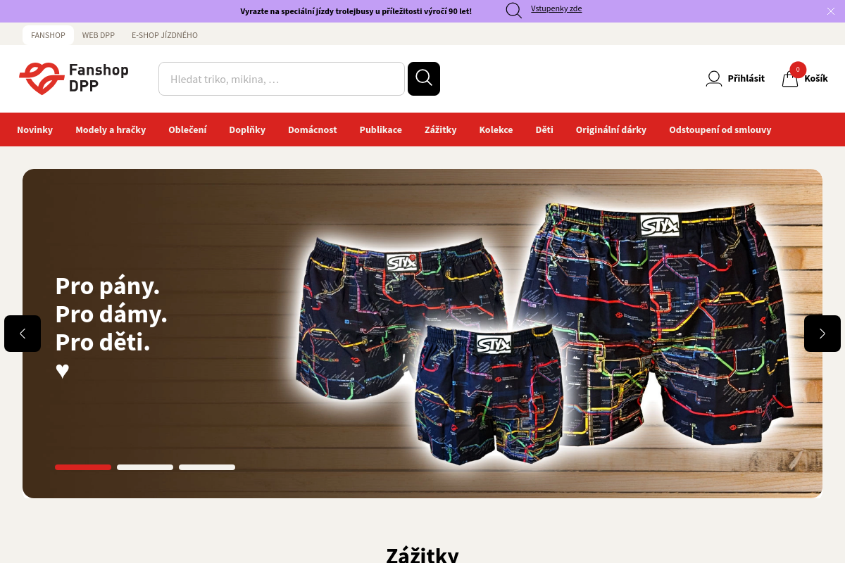 Fanshop Dopravního podniku hl. m. Prahy