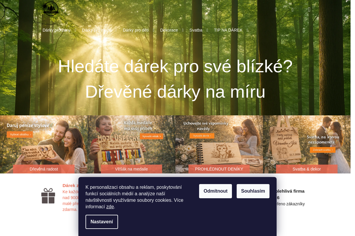 Dary dřeva - gravírované dárky