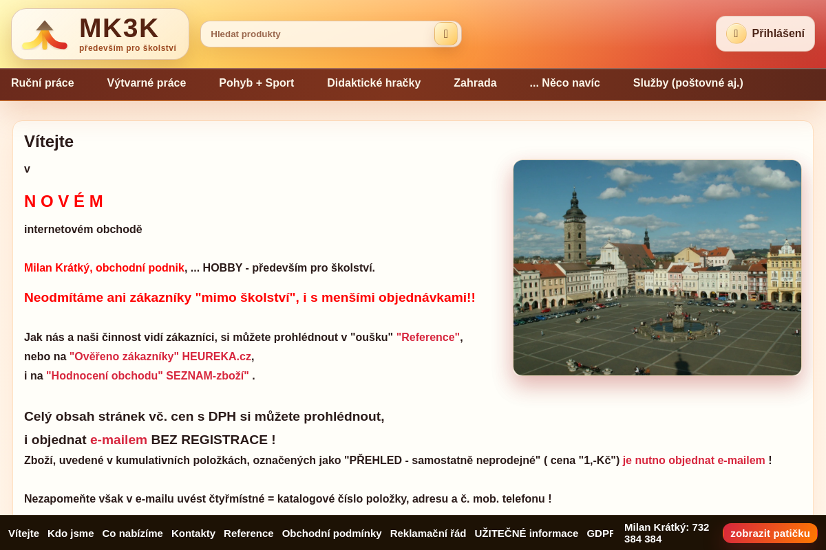 Mk3k.cz - Milan Krátký, HOBBY ... především pro školství