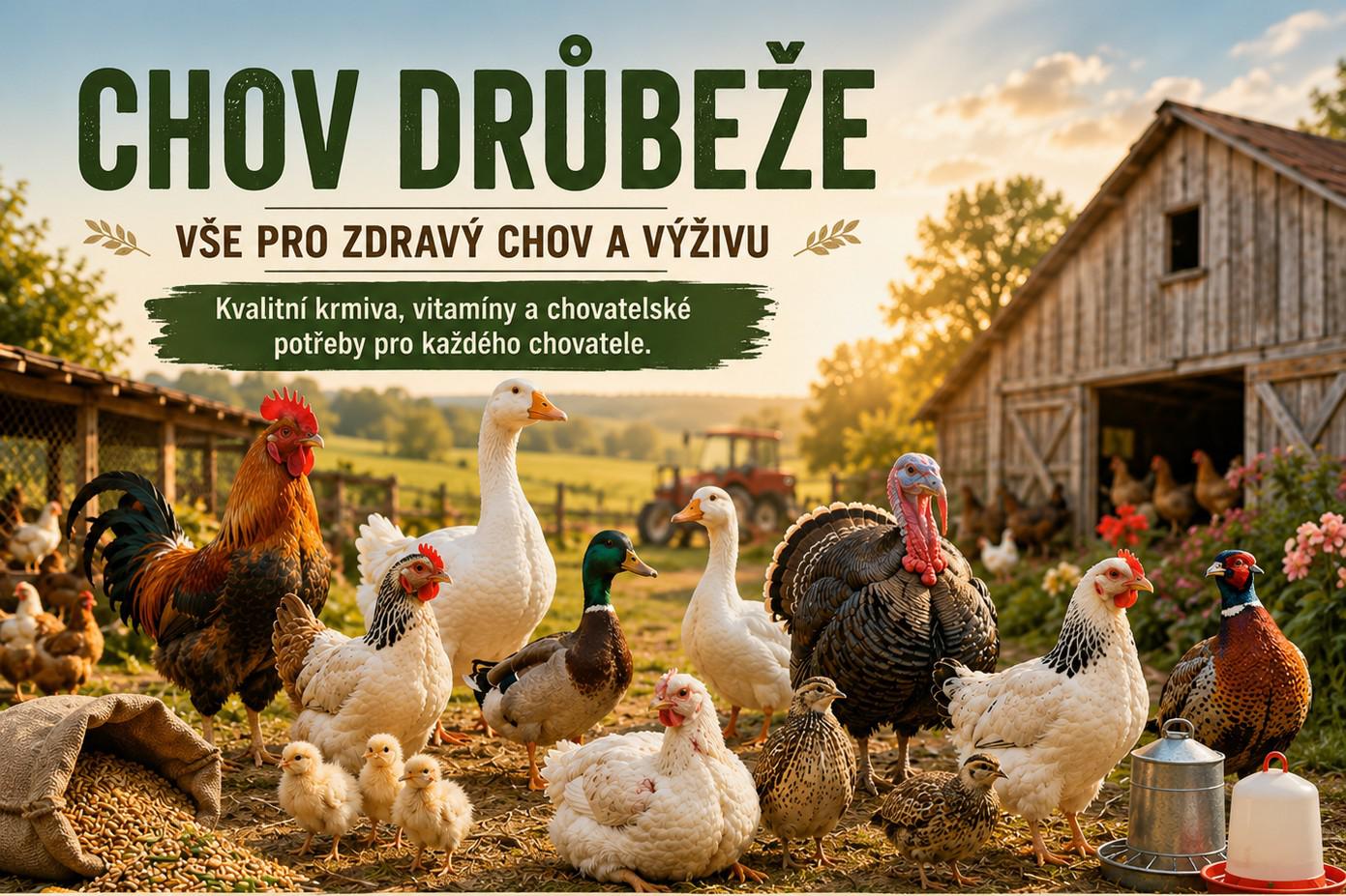 Drůbež – vše pro zdravý chov a výživu