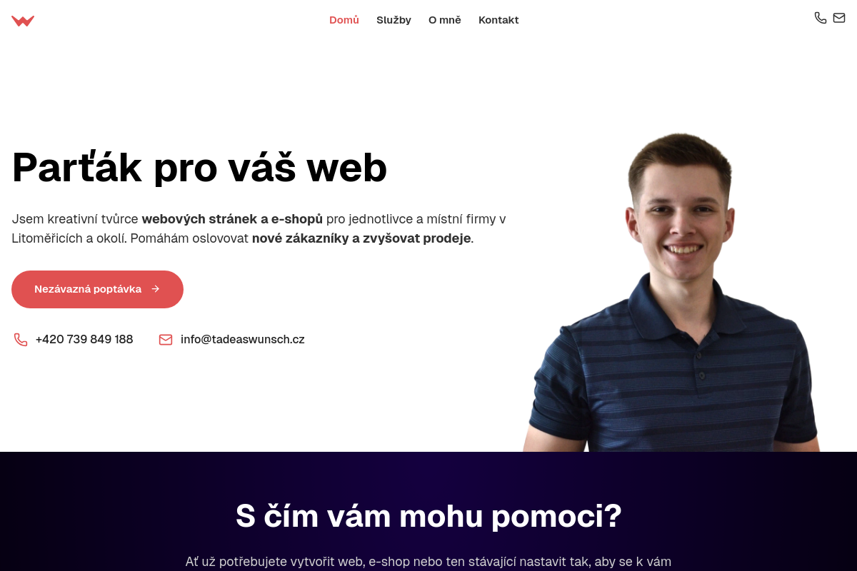 Tadeáš Wünsch – Tvorba webových stránek a e-shopů