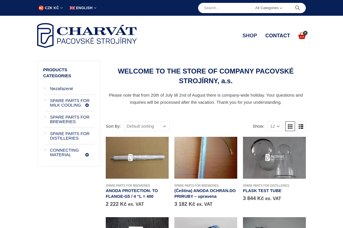CHARVÁT Pacovské strojírny, a.s.