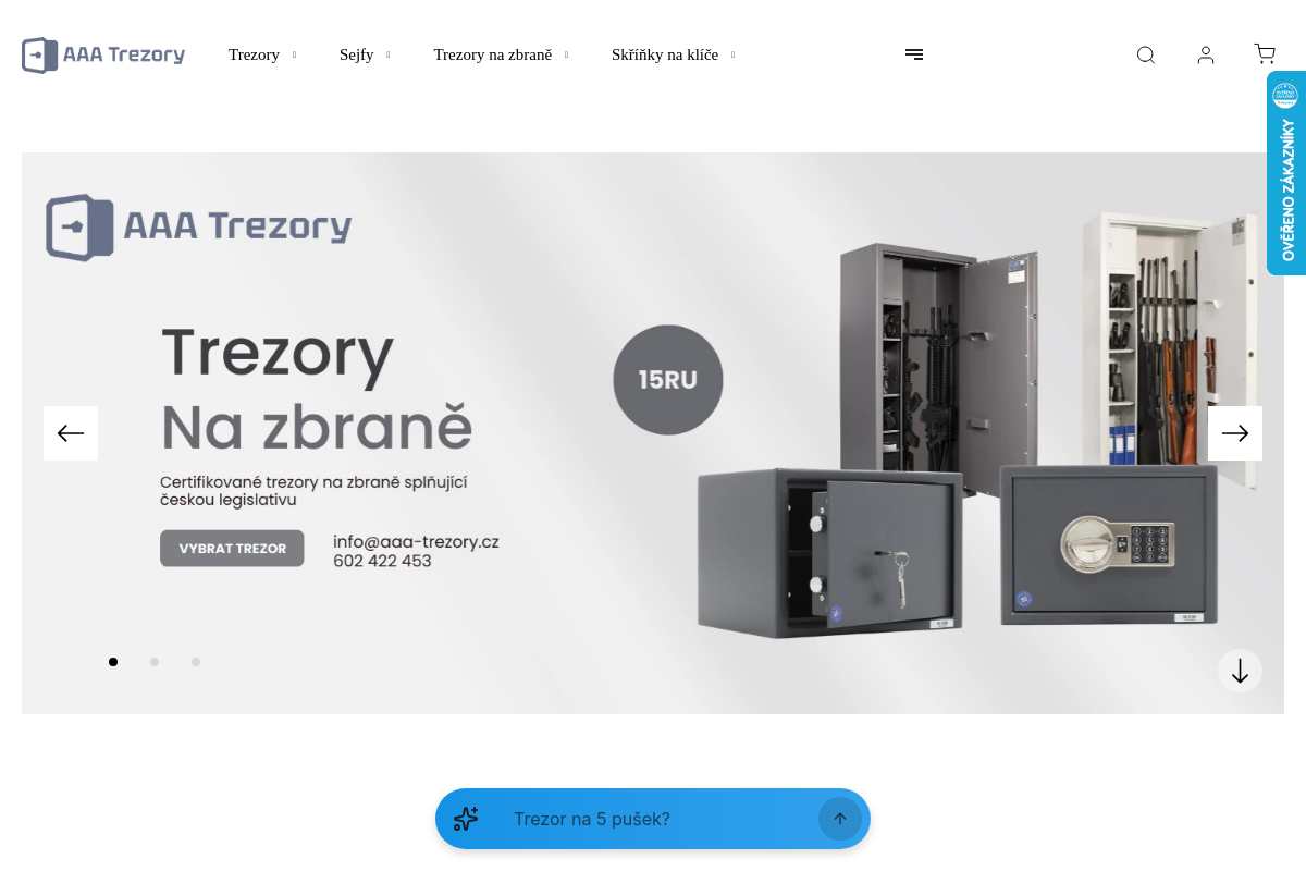 AAA TREZORY - akreditovaný prodejce trezorů