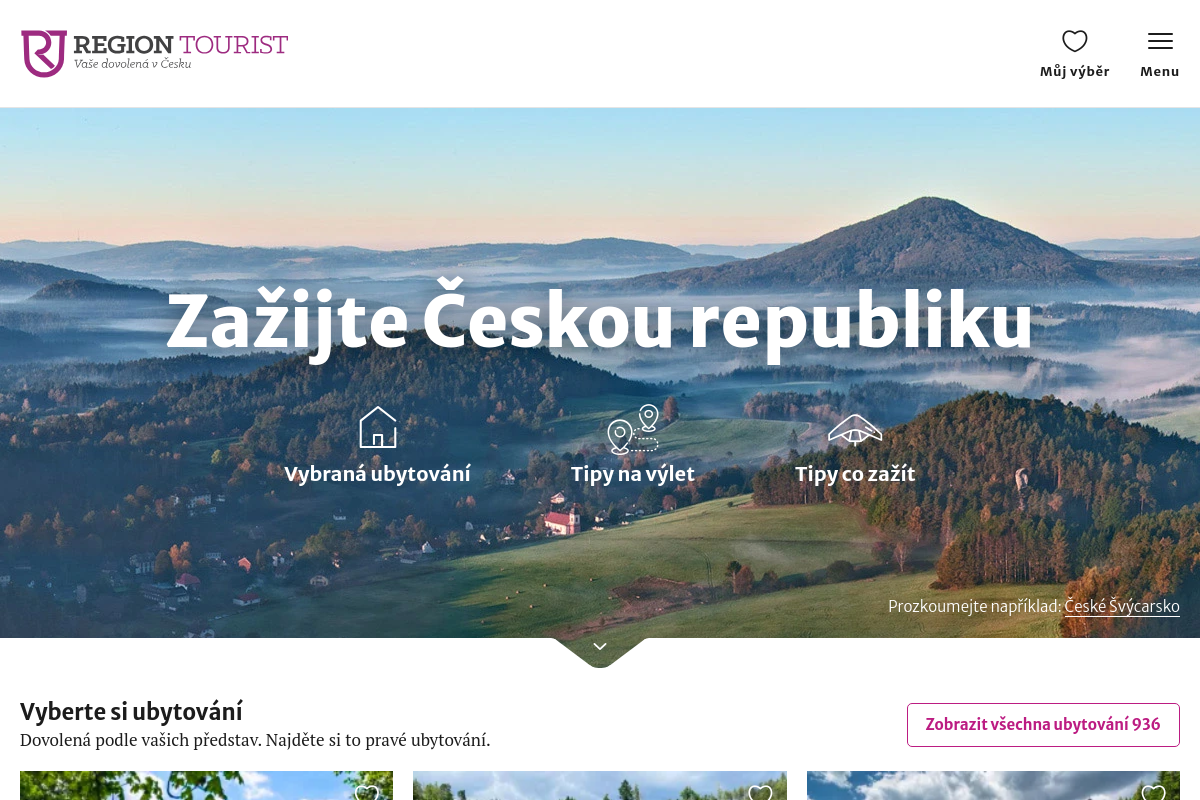 Regiontourist.cz - Vaše dovolená v Česku