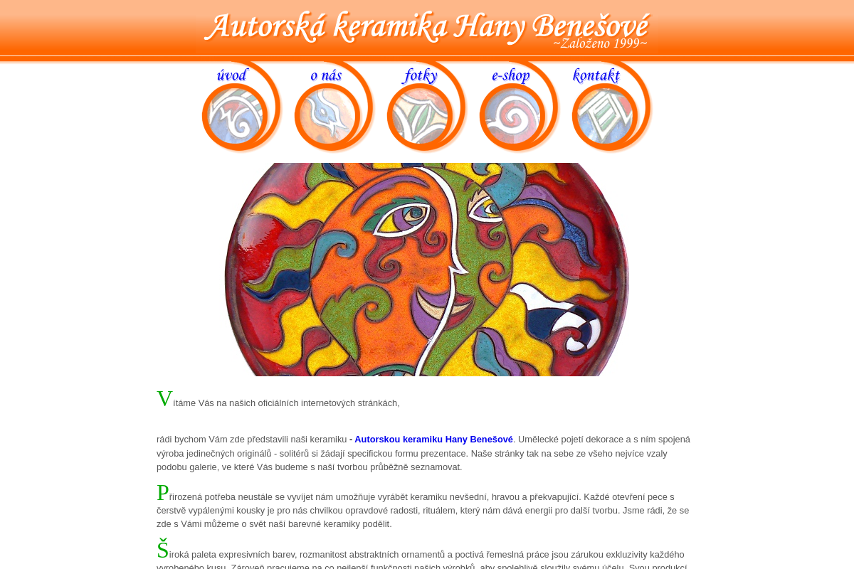 Autorská keramika Hany Benešové
