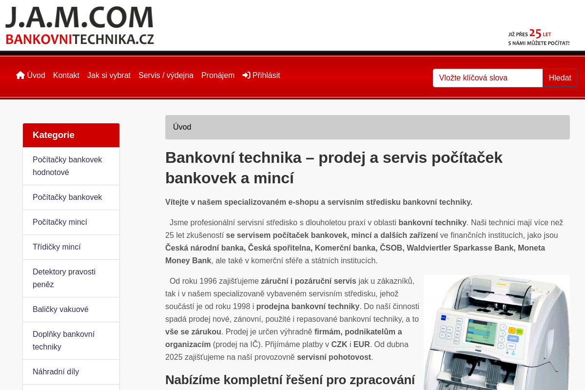 J.A.M.COM BANKOVNITECHNIKA.CZ