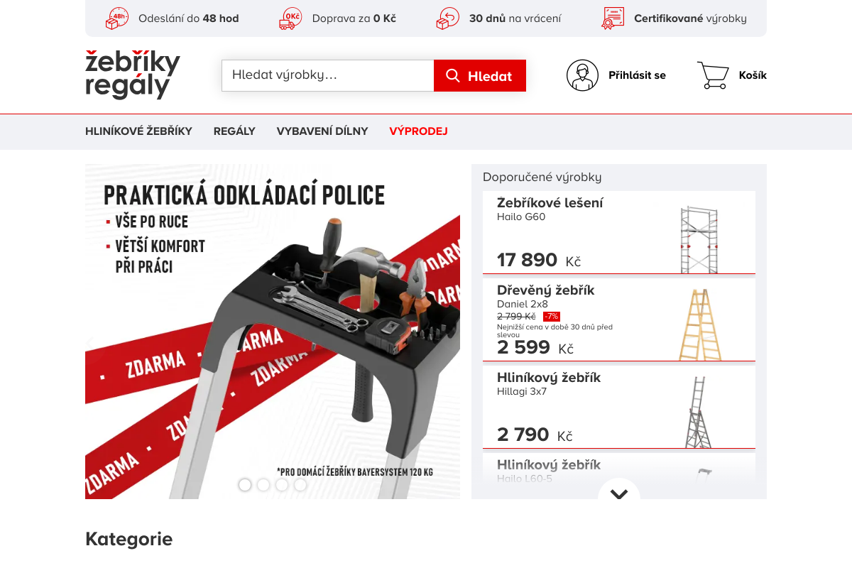 Zebriky-regaly.cz