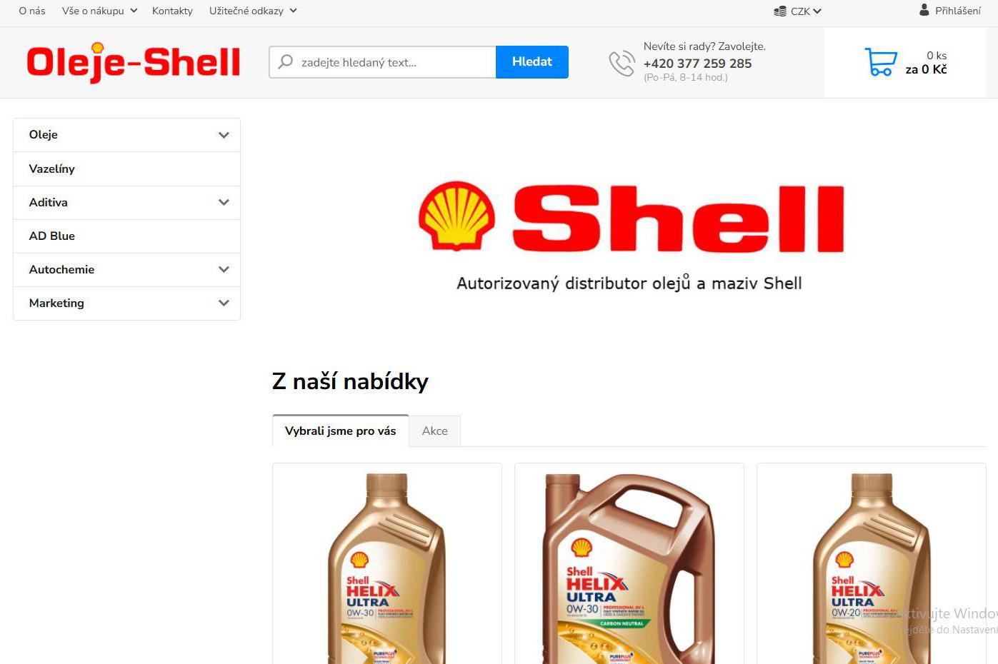 OLEJE-SHELL | Autorizovaný distributor