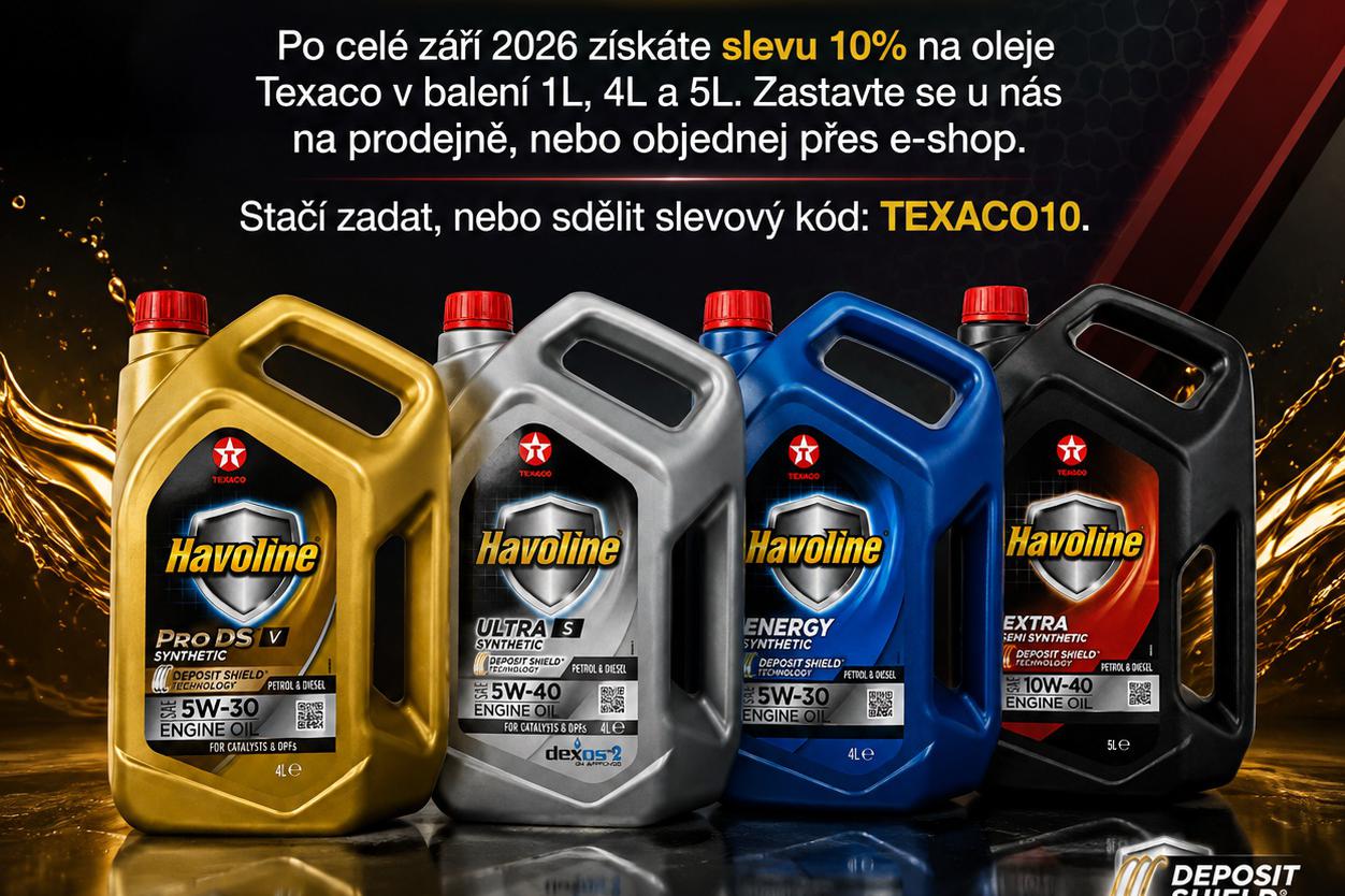 Sleva na motorové oleje Texaco