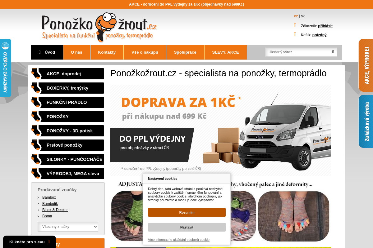 Ponožkožrout.cz - specialista na ponožky