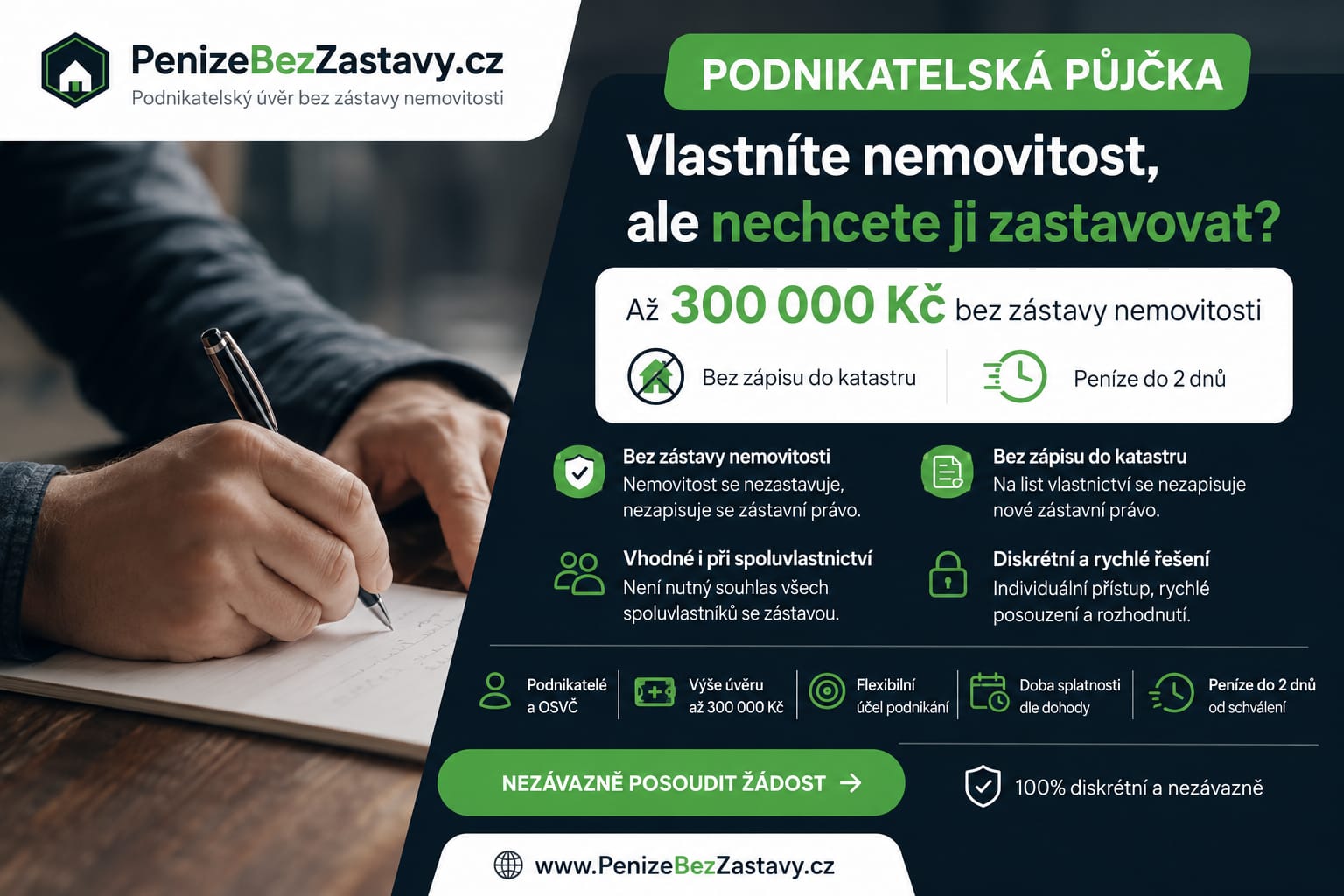 Peníze pro podnikání bez zástavy nemovitosti