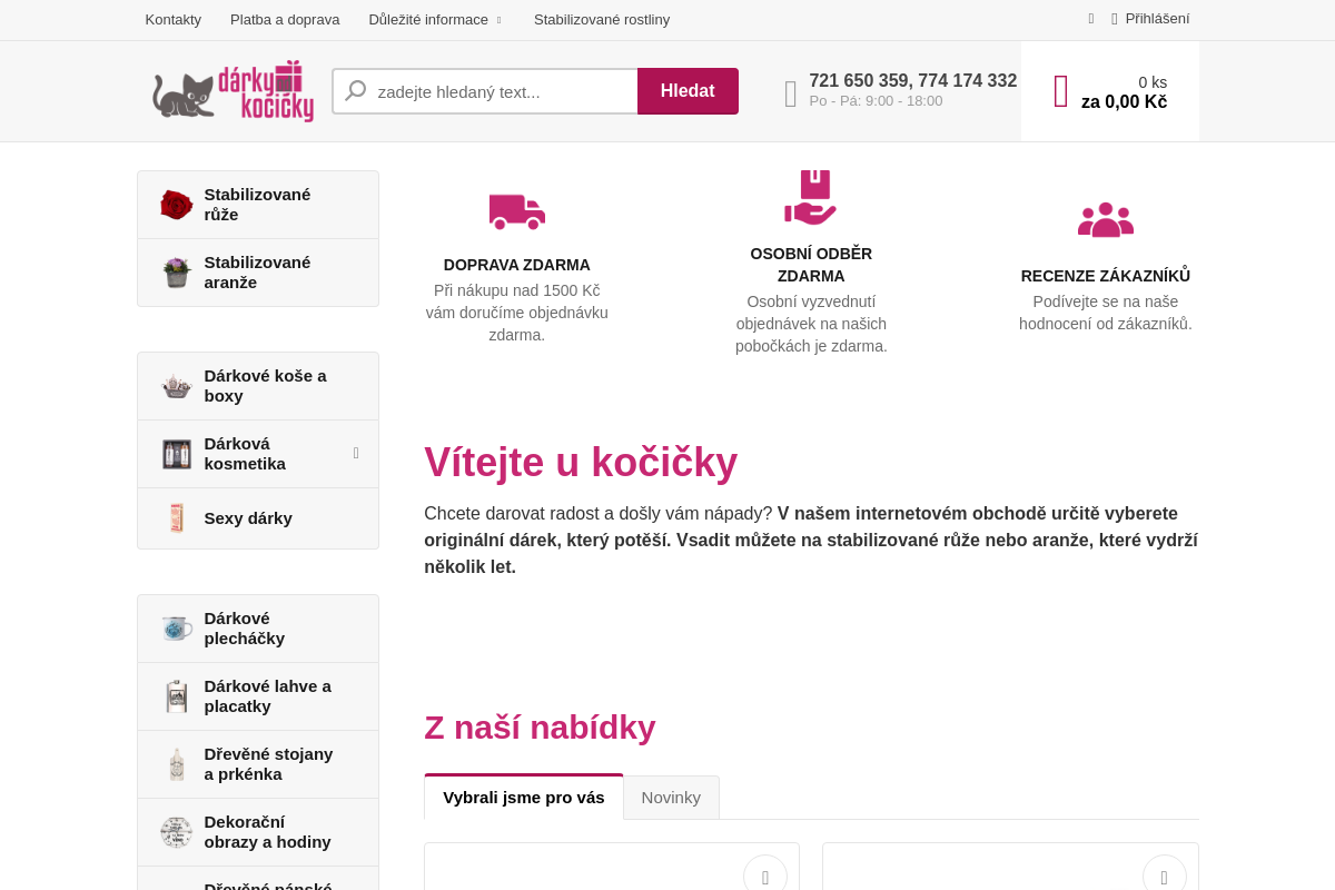 Darkyodkocicky.cz