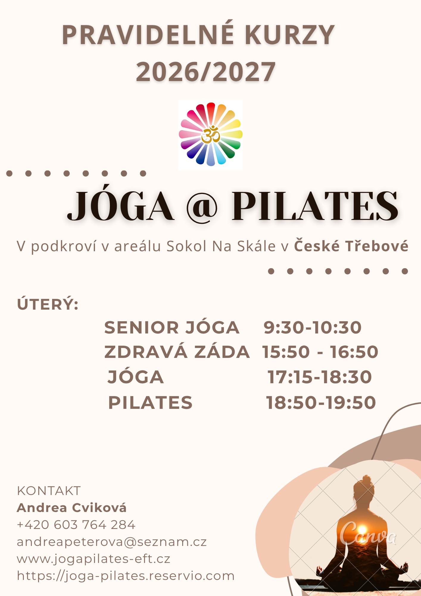Jóga & Pilates & EFT & Regrese Andrea Cviková foto 3