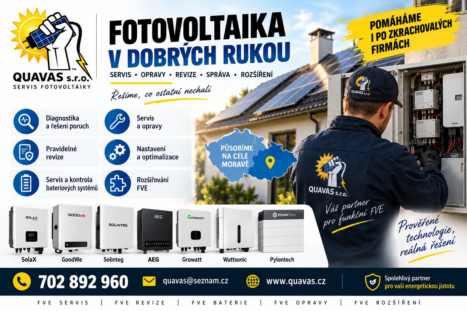 QUAVAS s.r.o. – servis, diagnostika a revize FVE
