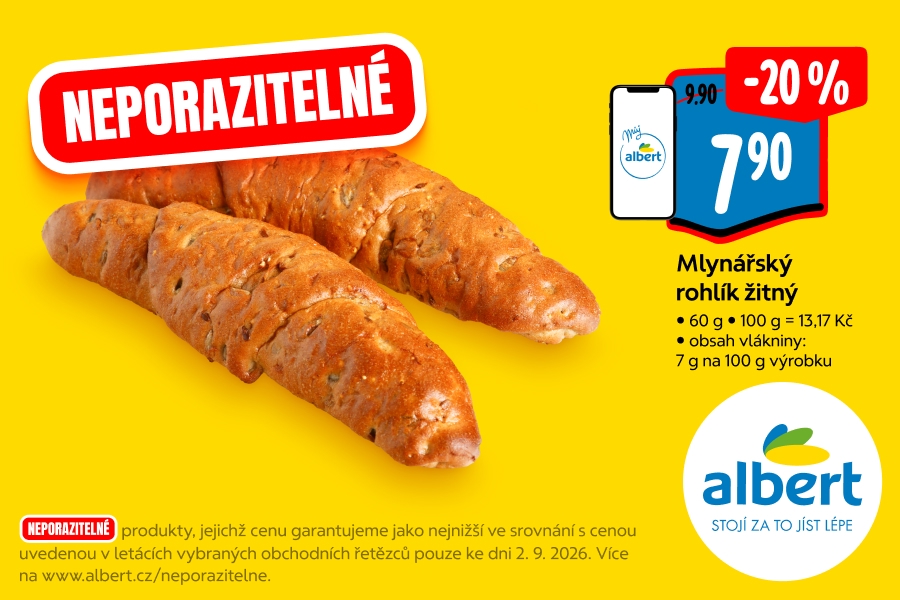 Mlynářský rohlík žitný