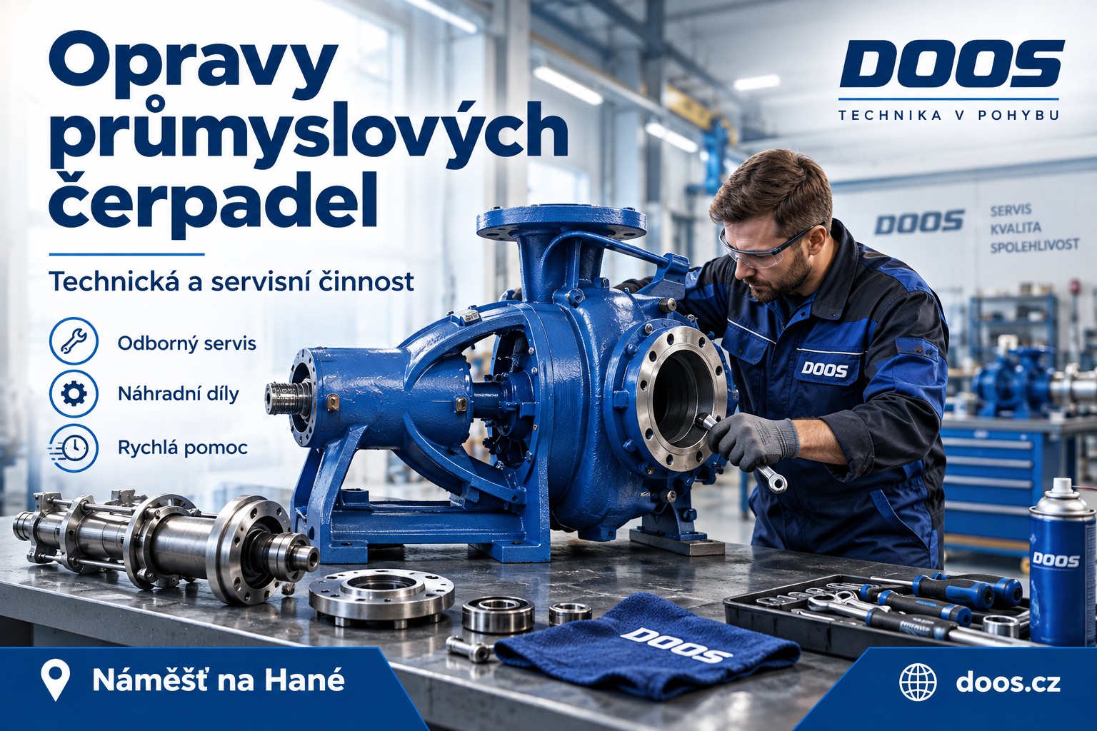 Opravy průmyslových čerpadel -  Náměšť na Hané.