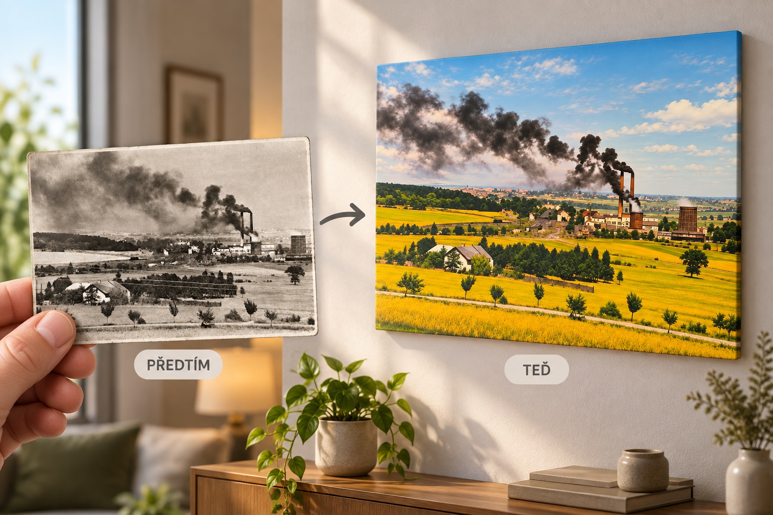 Ze staré fotografie nový fotoobraz na plátno