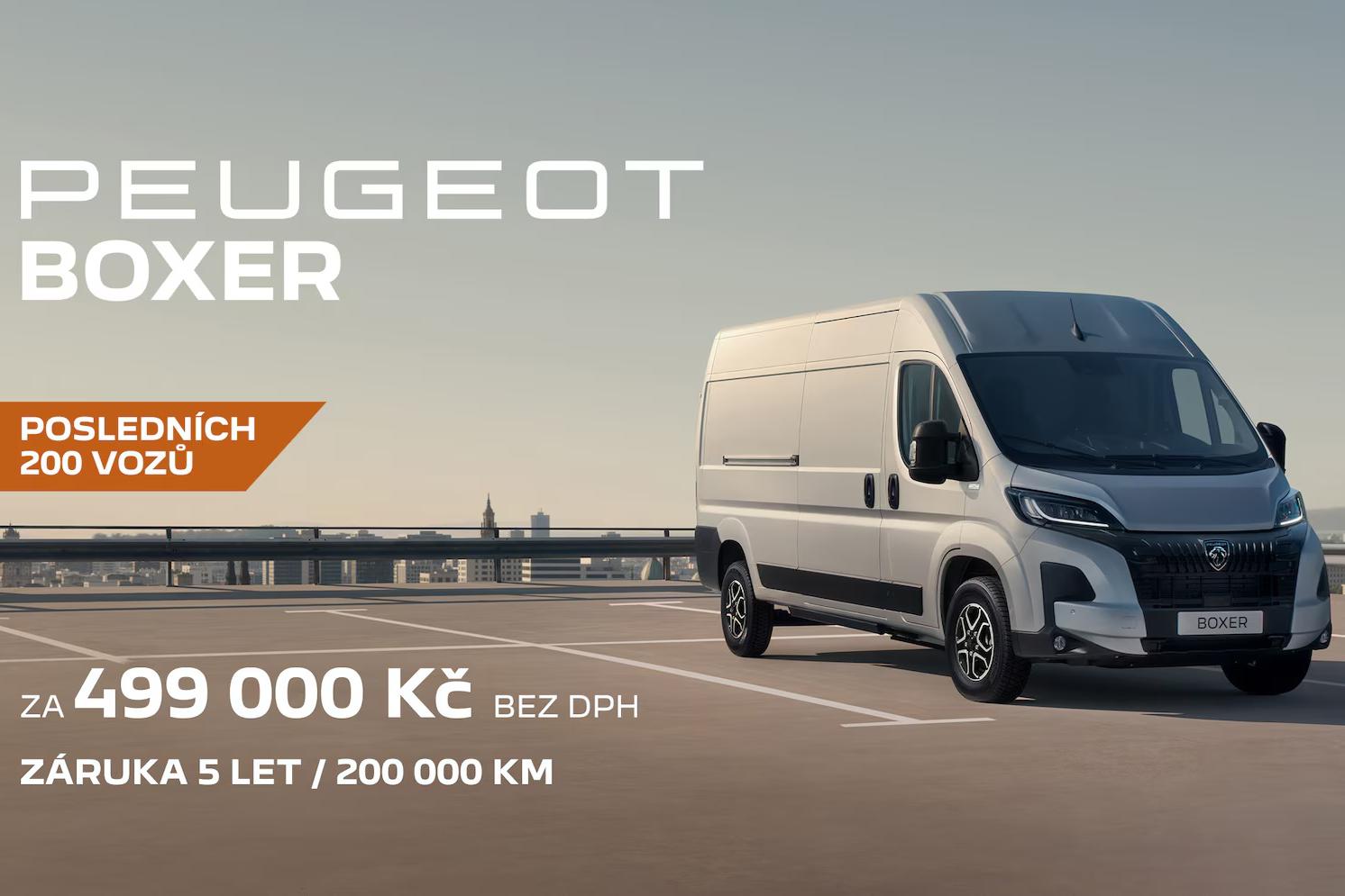 PEUGEOT BOXER již za 499 000,- Kč bez DPH