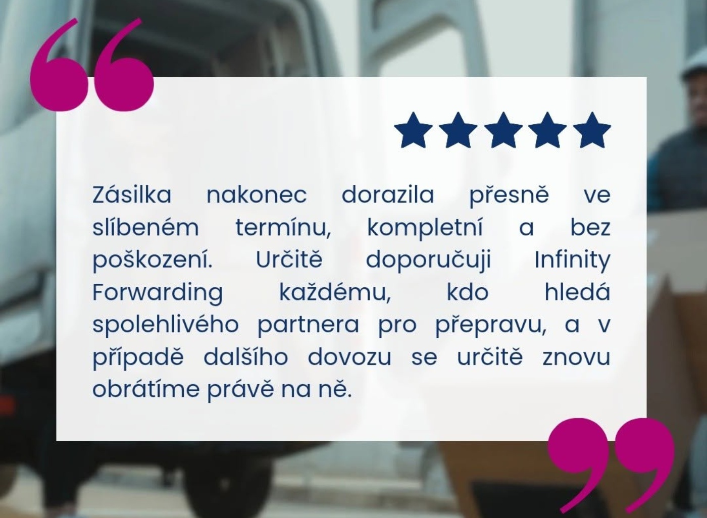 Infinity Forwarding - mezinárodní přeprava zboží foto 6
