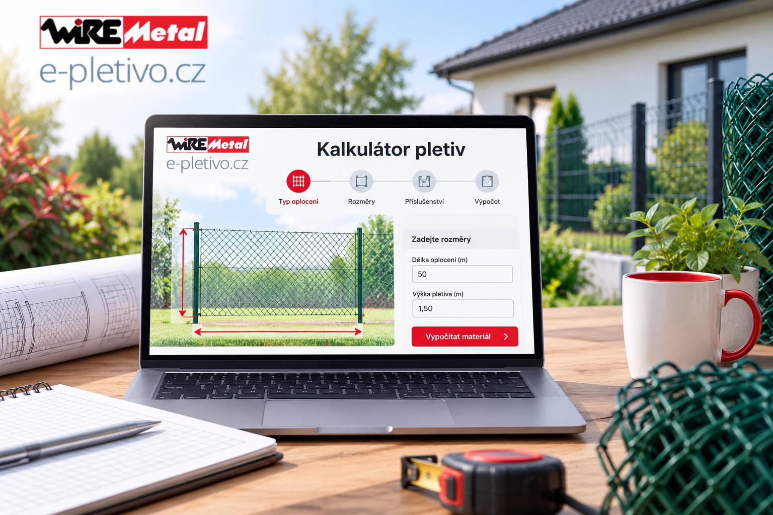 Online kalkulátor pletiva - okamžitý výpočet plotu